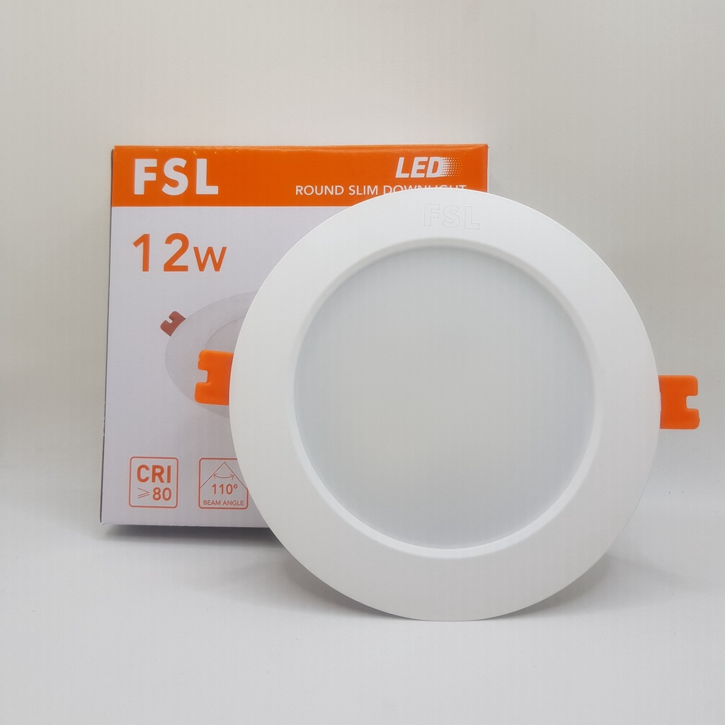 FSL LED Ceiling Downlight Light 4'' 12W Round Daylight 6500K | Shopee ...