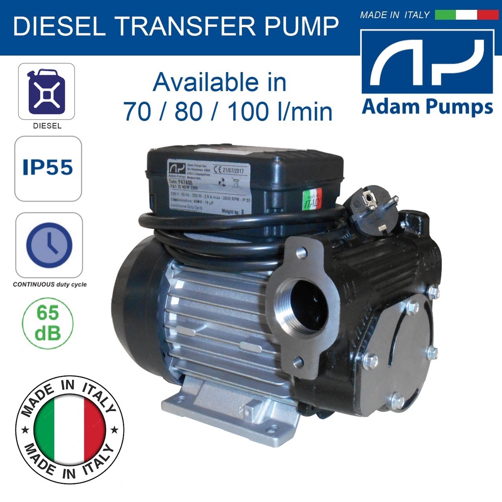 Diesel Transfer Pump ADAM PUMPS (Made in ITALY)