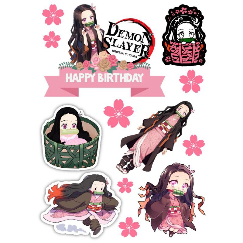 Demon Slayer Nezuko Cake Topper Cake Toppers Birthday Party | Images ...