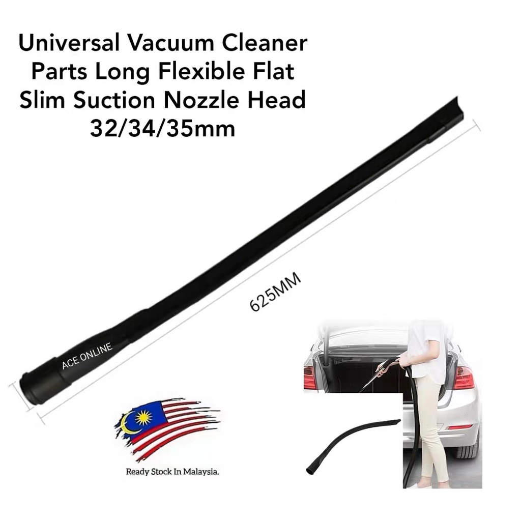Universal Vacuum Cleaner Parts Long Flexible Flat Slim Suction Nozzle Head 32/34/35mm Shopee