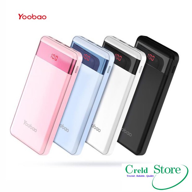 Original Yoobao 20000mAh P20000L Super Slim LED Dual USB Fast Charge ...