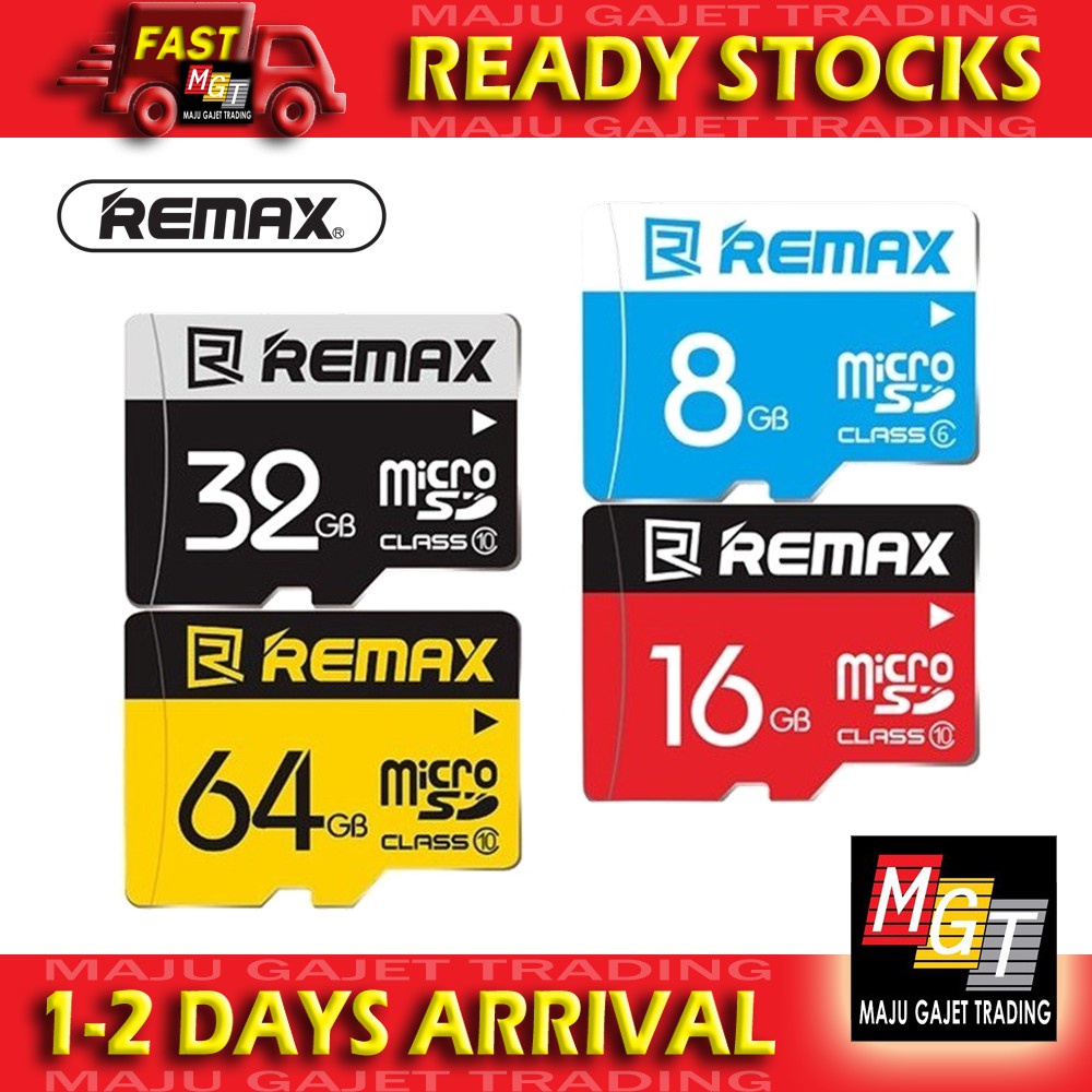 Original Remax Micro SD Memory Card Kad Memori 128gb 64gb 32gb 16gb ...