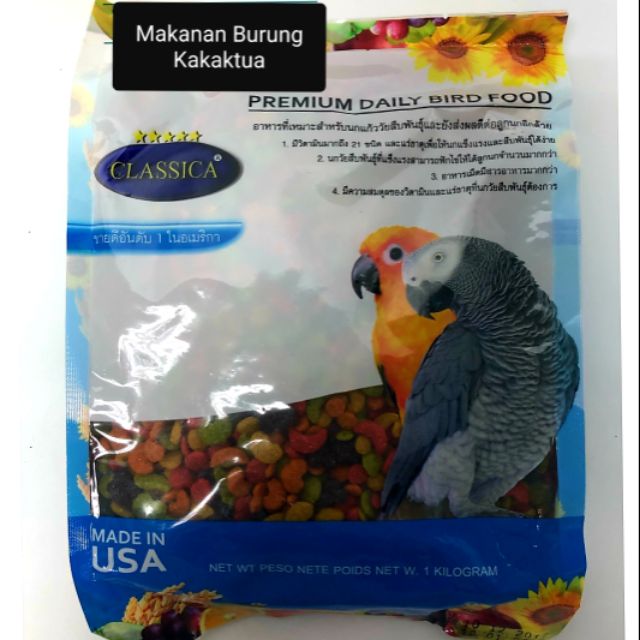 Makanan Burung Kakak Tua