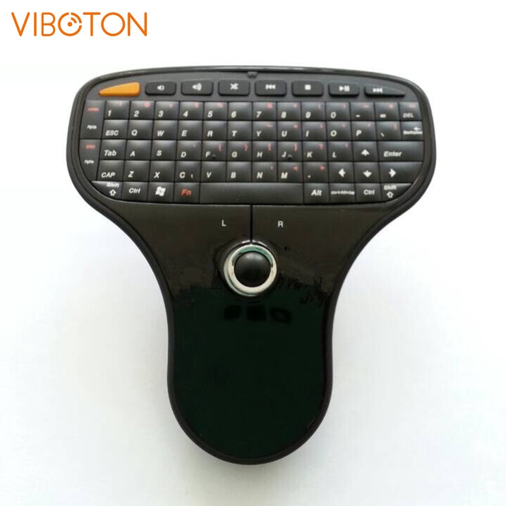 Handheld Mini Wireless Trackball Keyboard For Multimedia Control