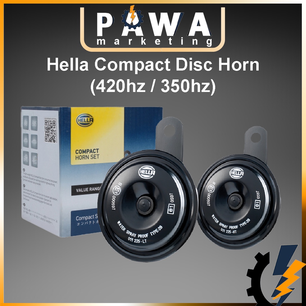 Pawa ORIGINAL Hella Compact Classic Disc Horn Value Range Car Horn Set