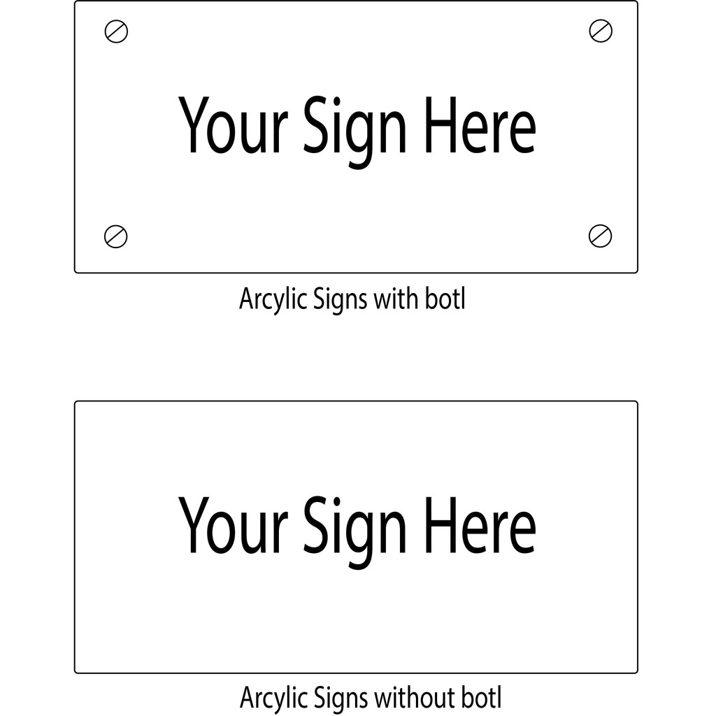 Custom Acrylic Sign board sheet Letters Outdoor Wall mount Acrylic