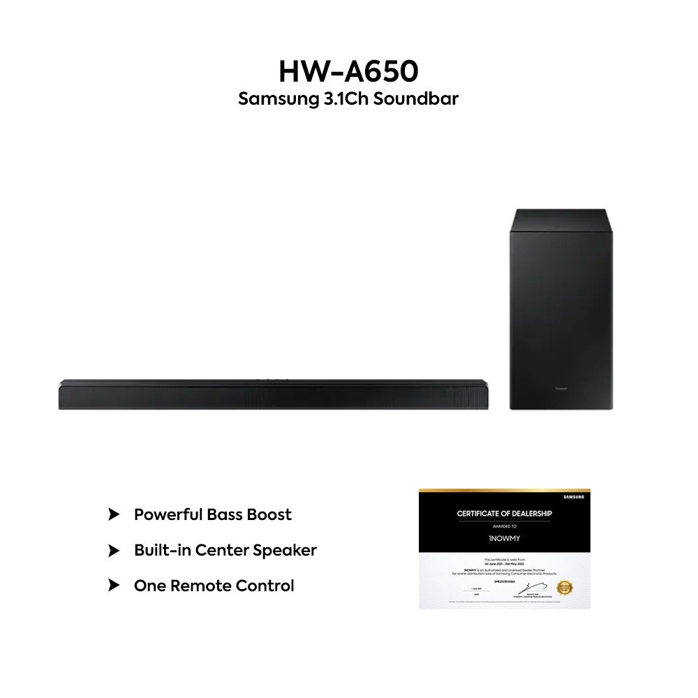 Samsung 3.1ch Sound Bar Home Theater HWA650/XM / HWA650 HWA650 (2022