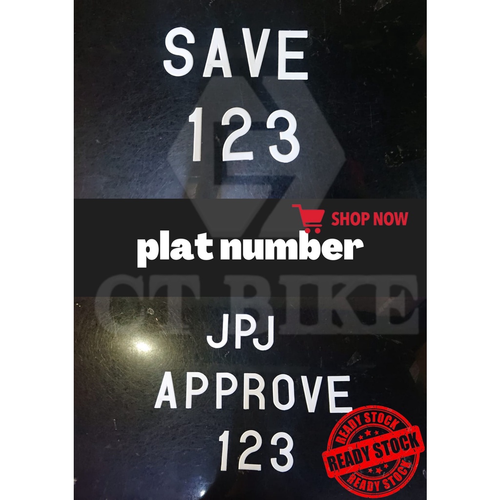 JPJ Standard Approve Size Car Sill Plates Number / Nombor Plate Kereta