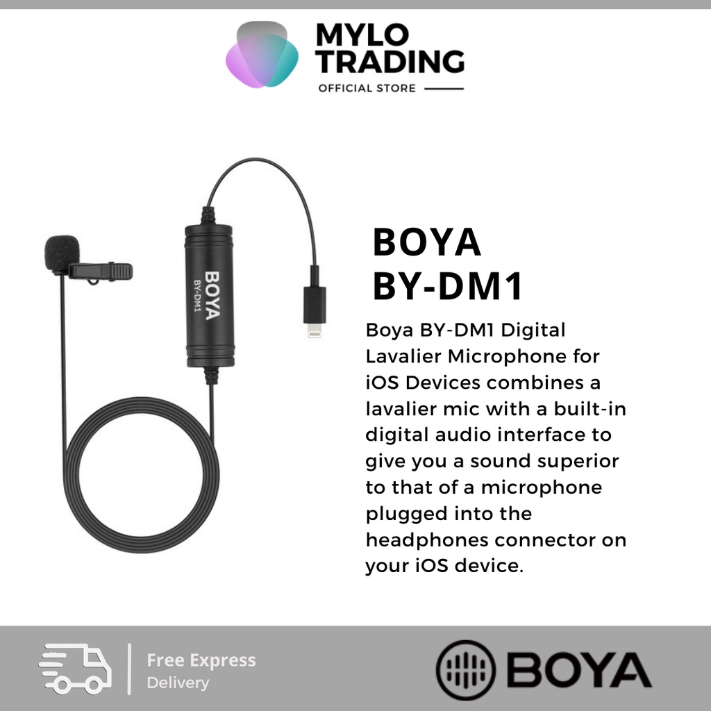 Boya BY-DM1 Digital Lavalier Microphone ( CLEARANCE SALE ) | Shopee ...