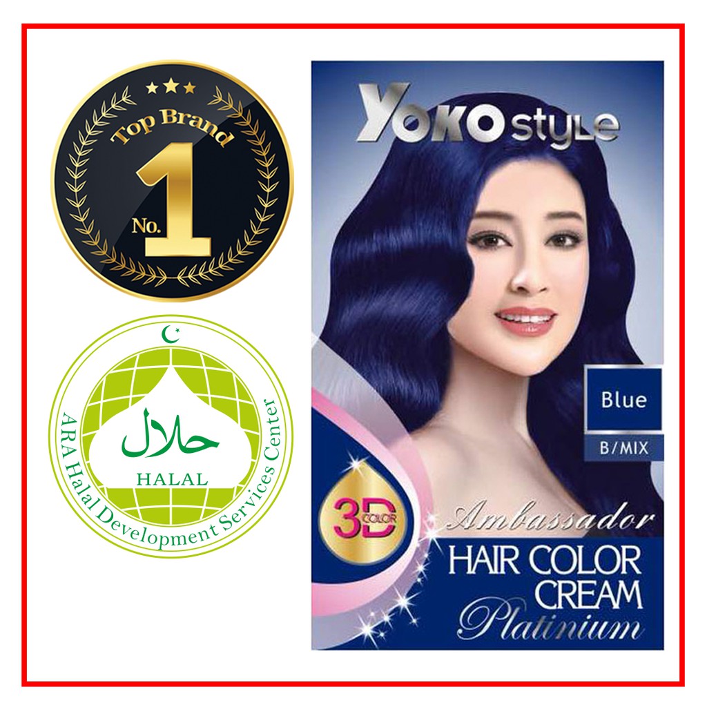 Yoko Style Hair Color Cream B/Mix Blue Colour | Shopee Malaysia