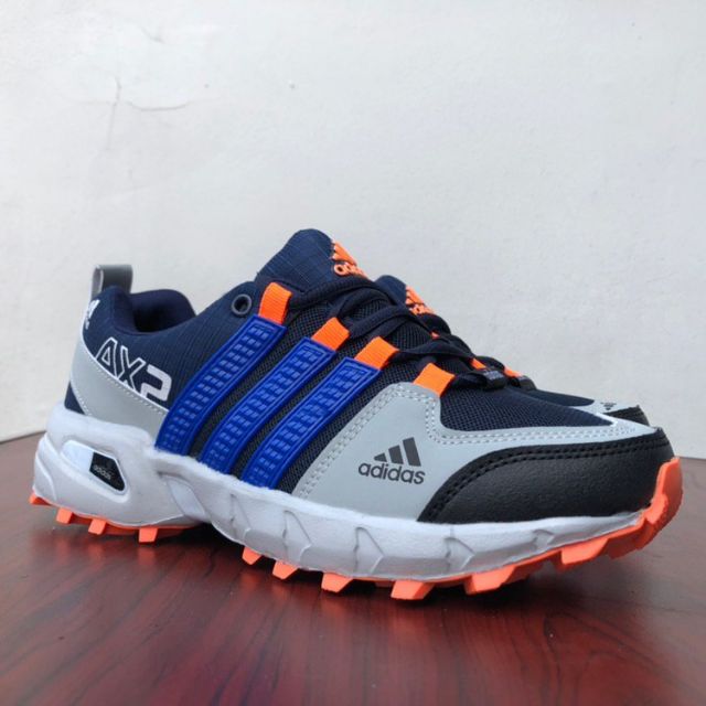 Kasut hiking Adidas AX2 BLUE GREYORANGE 