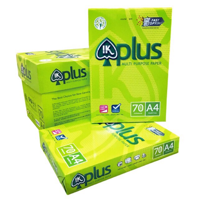 Ik Plus A4 Multipurpose Paper 70gsm (1 box 5 rims) | Shopee Malaysia