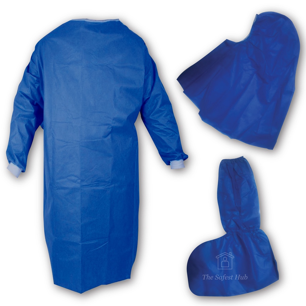 Ppe Isolation Gown Non Woven 45 Gsm Full Ppe Suit Ppe Gown Medical Ppe