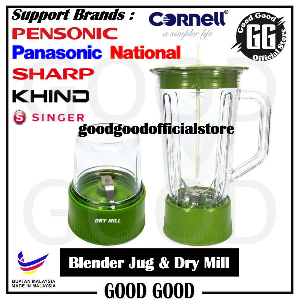 (FREE IF DAMAGED) Pensonic/Panasonic/National/SHARP/KHIND/SINGER/CORNELL Blender Jug & Dry Mill No Machine Pengisar 搅拌机