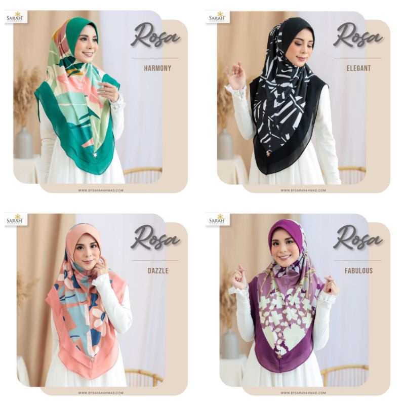 TUDUNG INSTANT ROSA BY SARAH AHMAD (SEBELUM ORDER, CHAT UNTUK TANYA STOCK DULU YA )