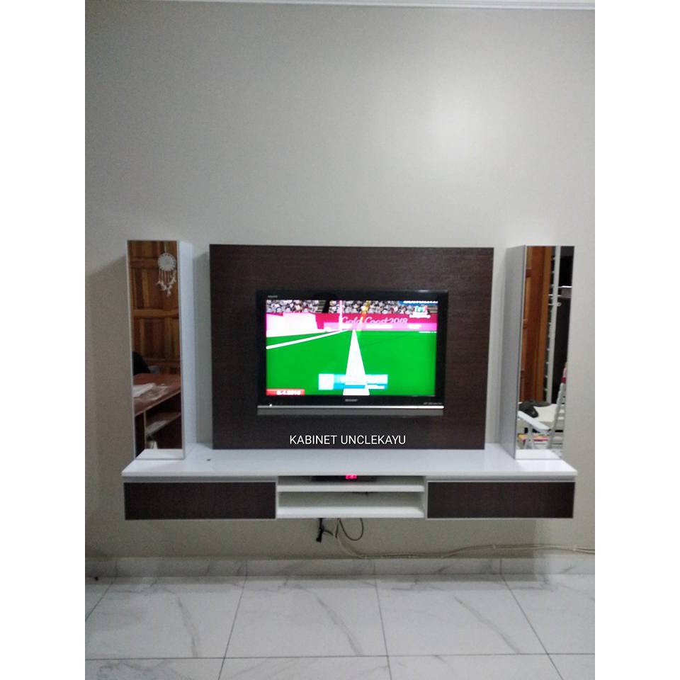 Tv Cabinet Wall Mount Modern Floating Kabinet Tv Moden Gantung Maximum 50 Inci Tv 1993312064 Shopee Malaysia