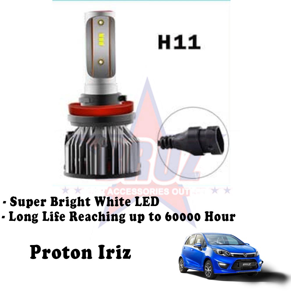 Proton Iriz (Head Lamp) C6 LED H11 Light Car Headlight Shopee Malaysia