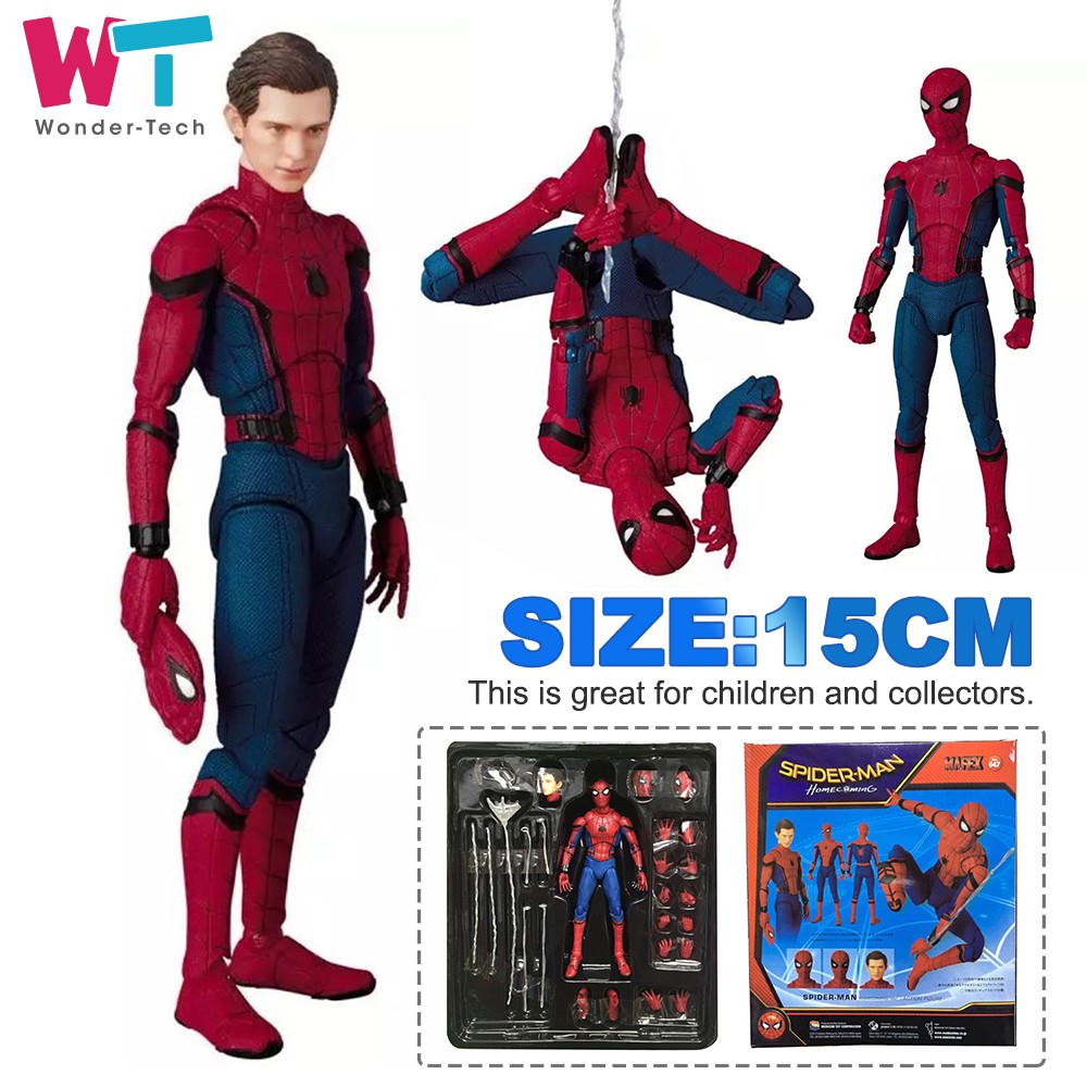 6 Inch Mafex No 47 Spider Man Homecoming Kids Action Figure Toy Gift Shopee Malaysia - spider man homecoming suit morph v4 roblox