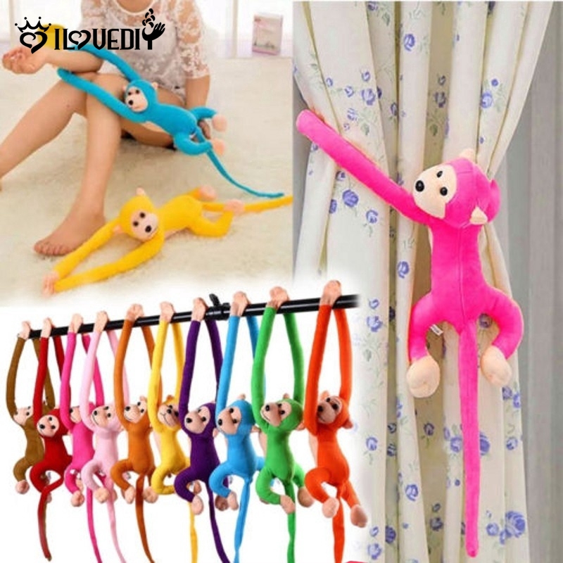 Colorful Long Arm Monkey Soft Plush Doll Stuffed Animal Toy Kids Hanging 