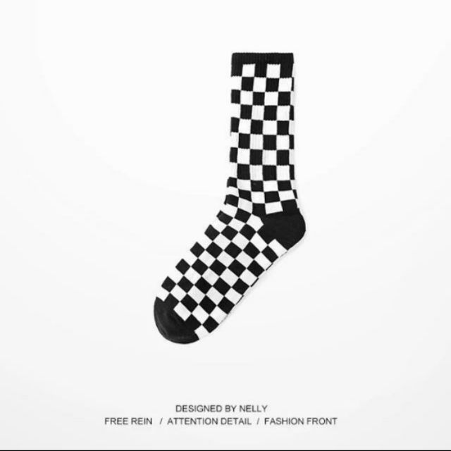 checkered socks vans