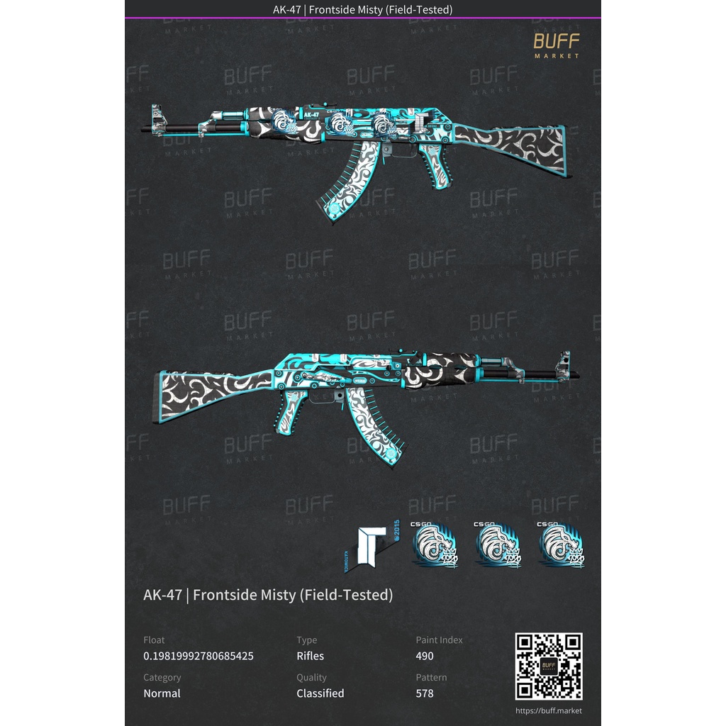 CSGO AK-47 skin | Frontside Misty & Neon Rider (Field-Tested) | Shopee ...