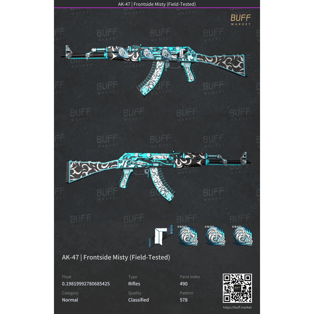 Csgo Ak Skin Frontside Misty Neon Rider Field Tested Shopee