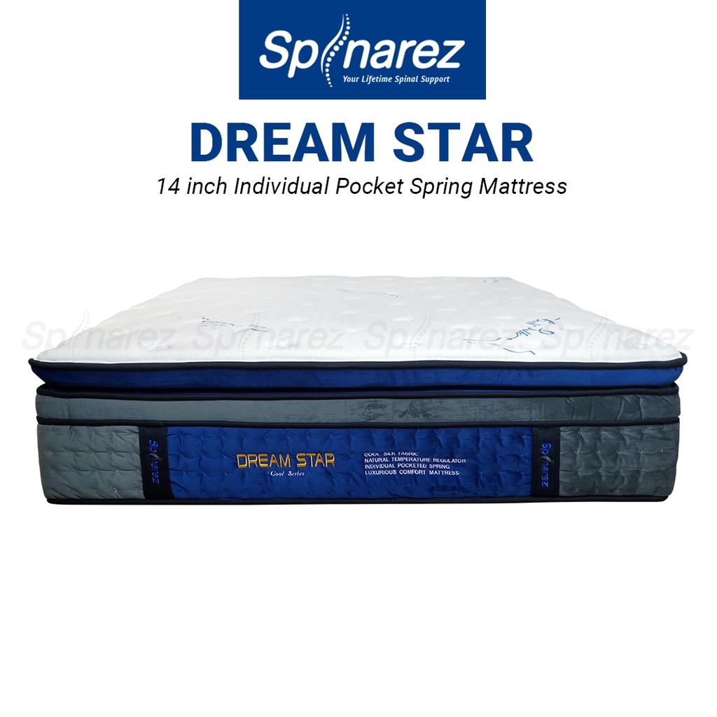 SpinaRez Dream Star Mattress 14 inch Individual Pocket Spring Mattress (King/Queen/Super Single
