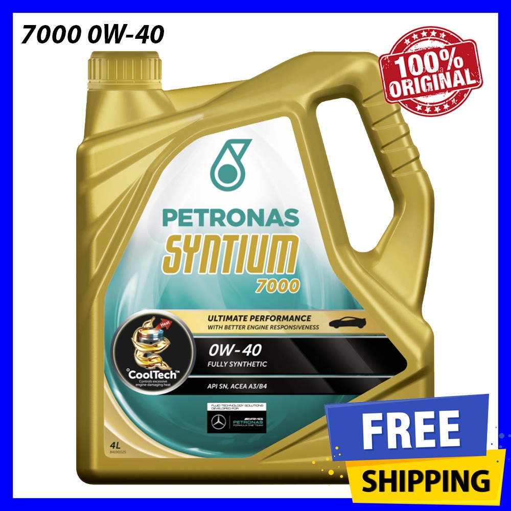 Petronas Syntium 7000 0W40 SN Fully Synthetic Engine Oil 