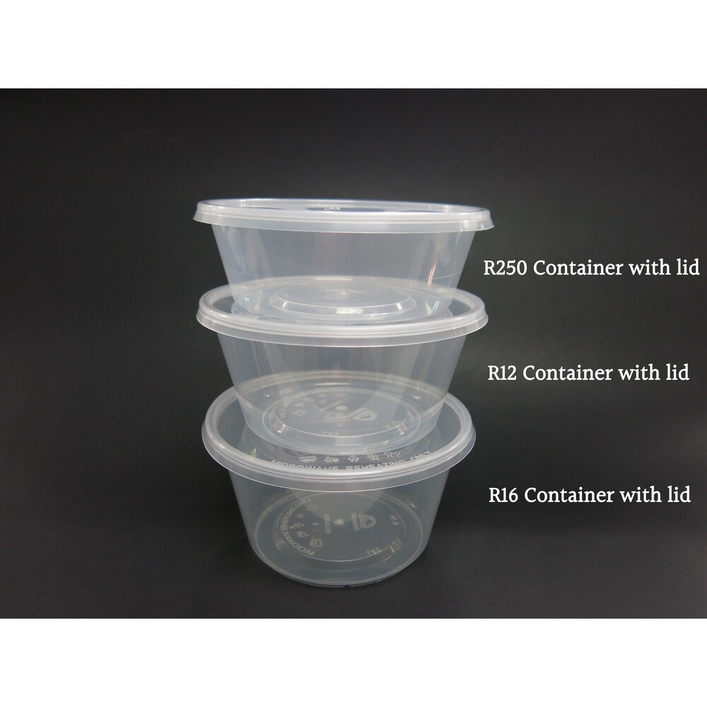 Cb Ware R250 R12 R Chunbe Round Microwave Food Container With Lid Tupperware Shopee Malaysia