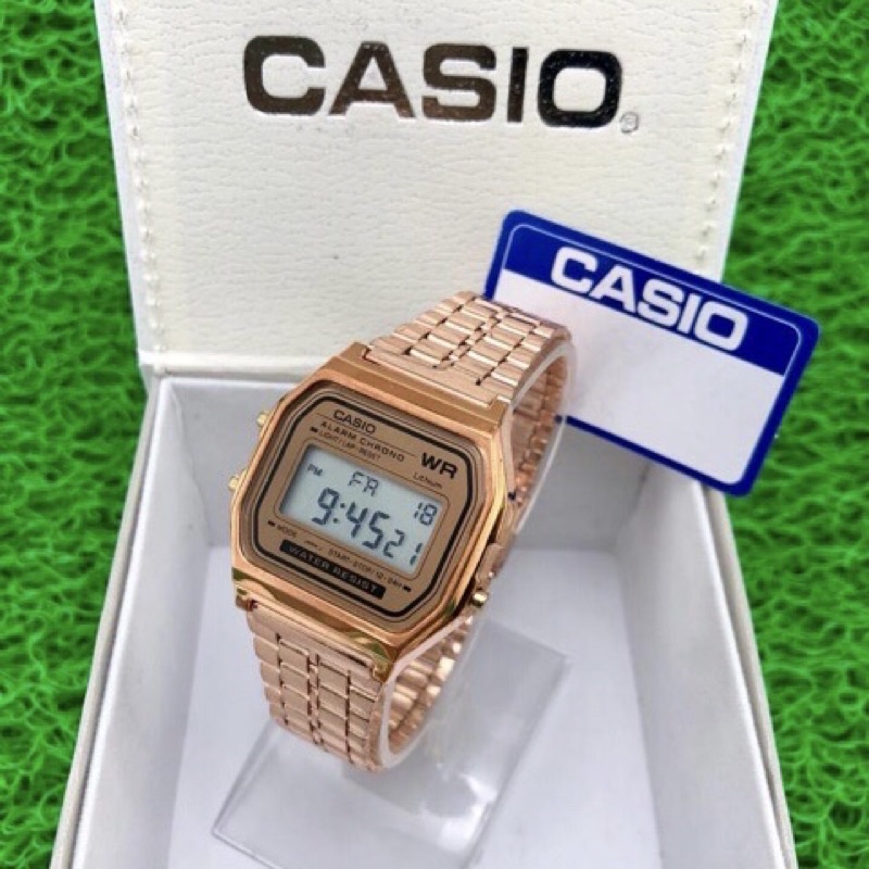 (Clearance stock) Casio Rose gold viral Steel watch Digital function 36 ...