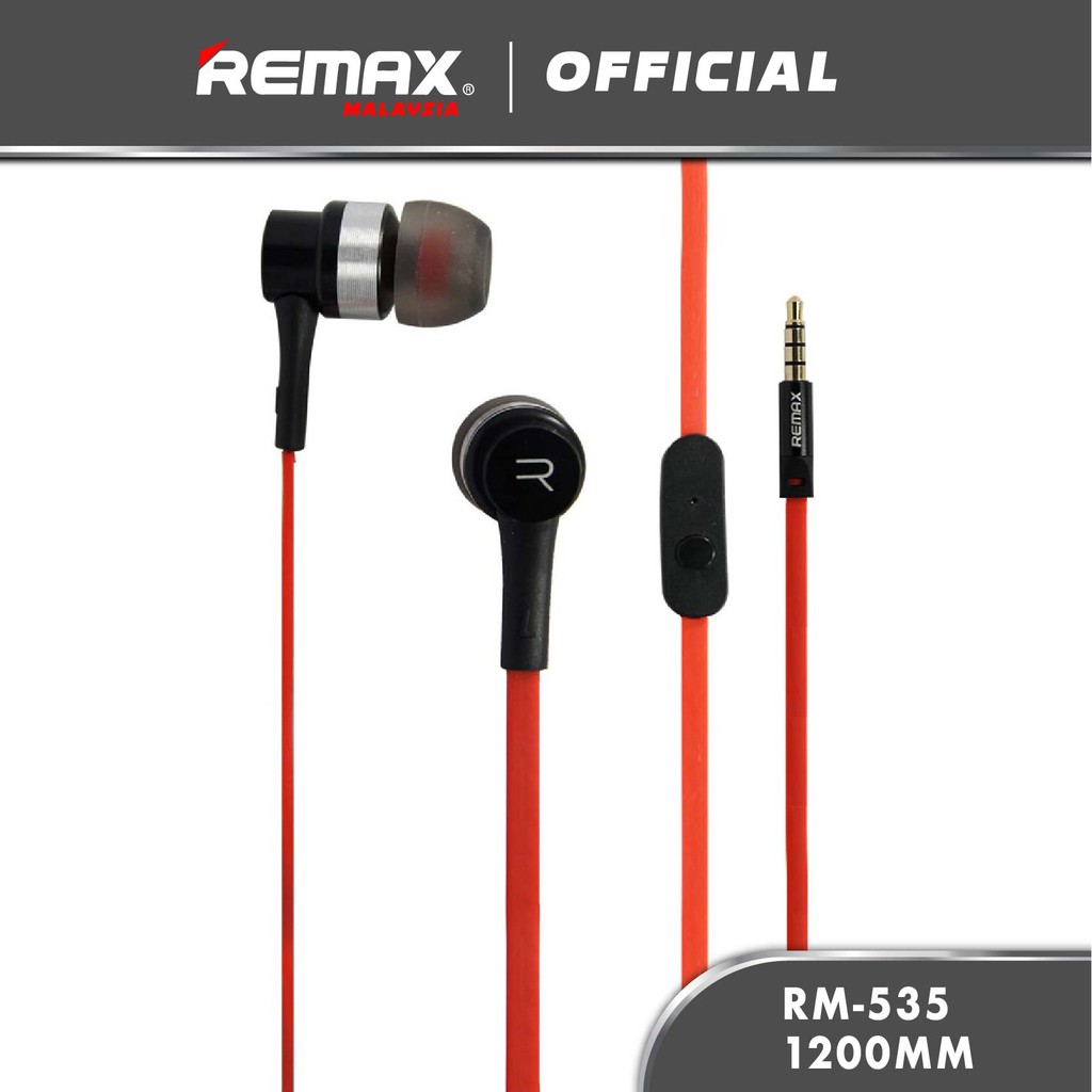 Remax RM-535 In Ear Earphones Stereo Music Headphones with Microphone (3.5mm)