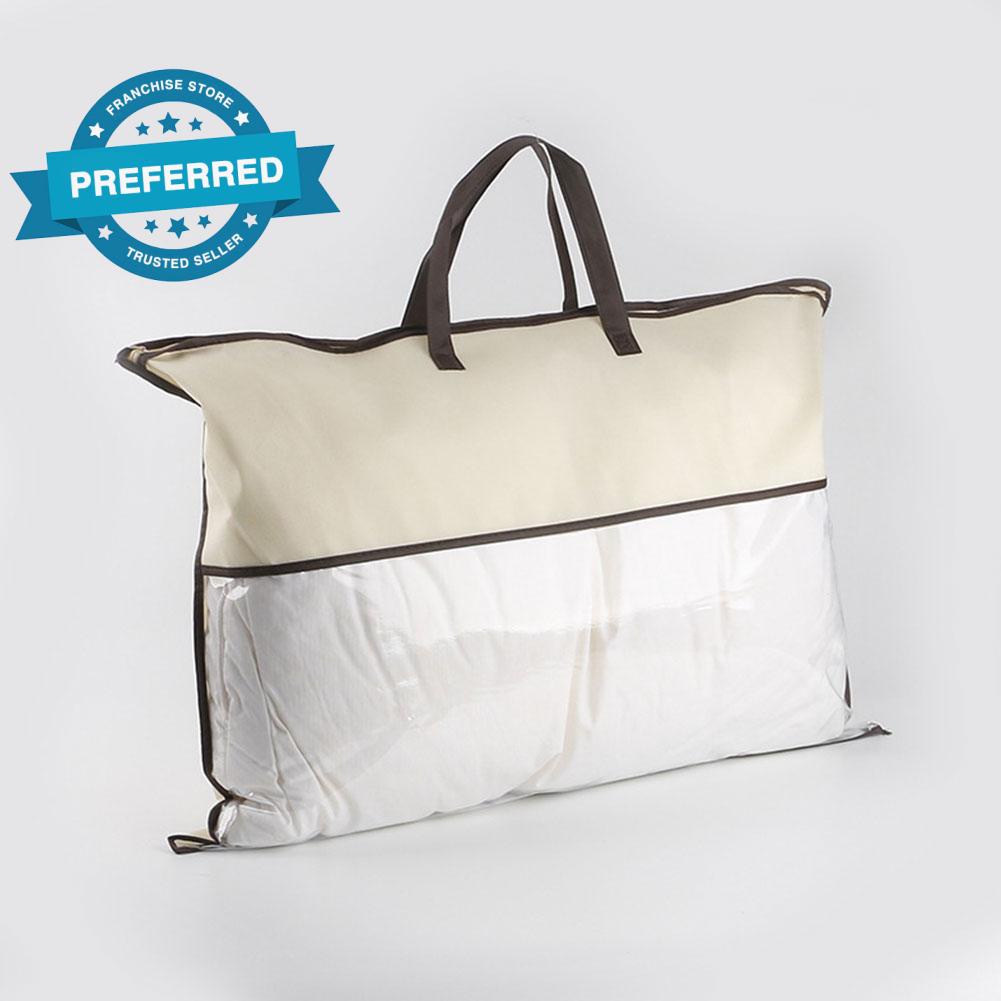 Non Woven Fabric Handbag Home Textile Zipper Packaging Bag PVC Pillow Bag Transparent Pillow L4G7