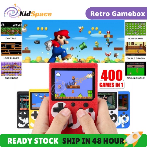 KidSpace 400 in 1 Classic Retro Mini Gameboy Early Childhood Game Console Rechargeable Portable TV Connect Game Box