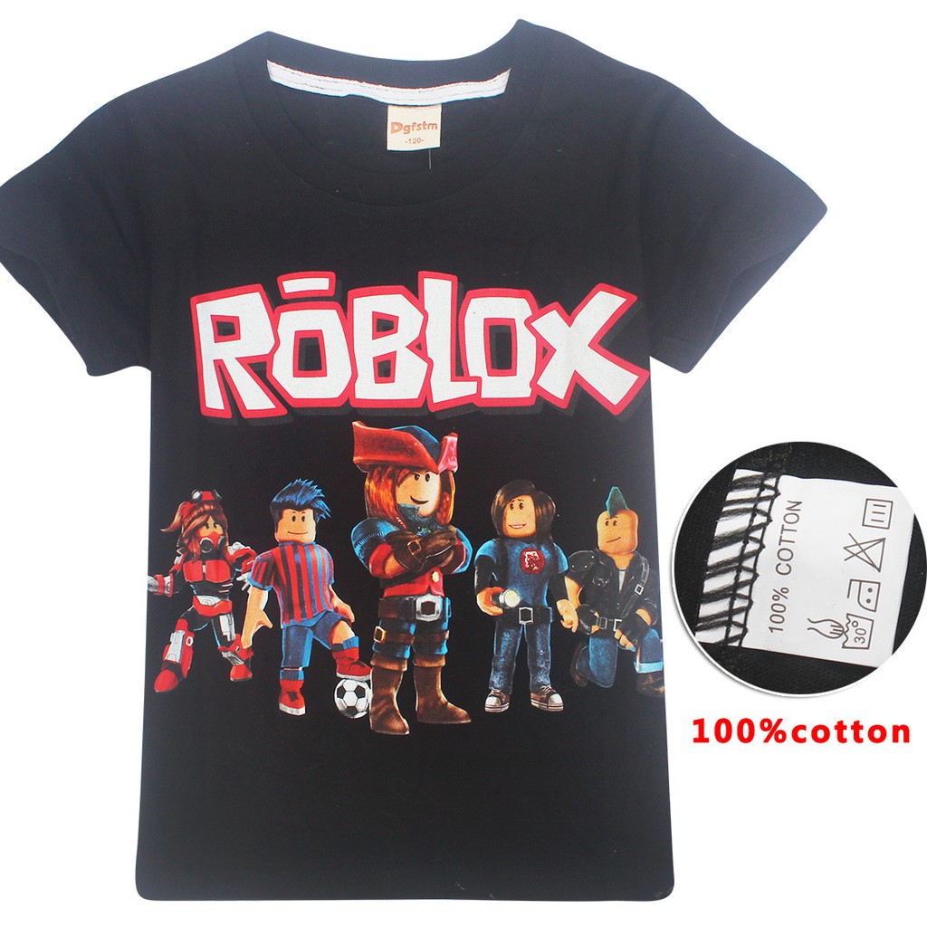 Ready Stock Boys Kids Roblox Summer Short Sleeve T Shirt Tops 100 Cotton Tee Blouse Shopee Malaysia - funnel vision t shirt roblox