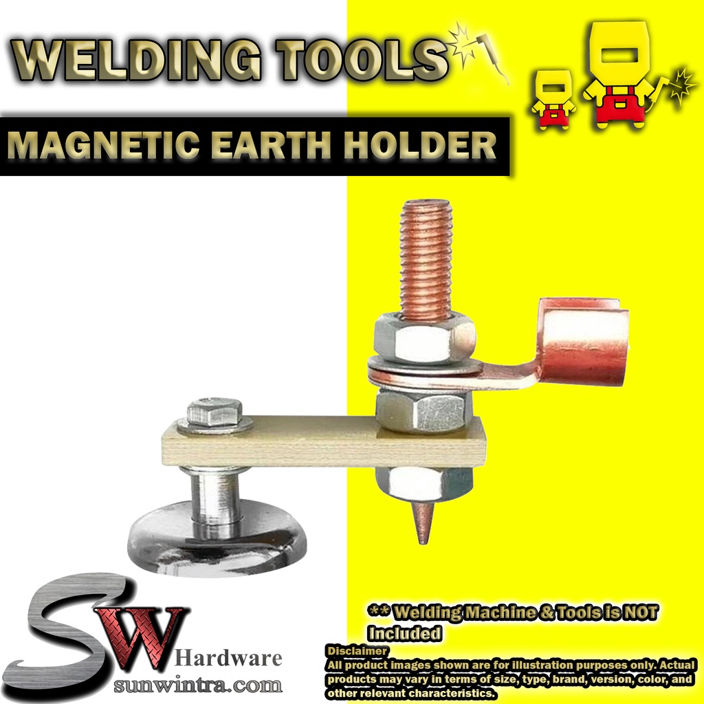 SW Hardware Magnetic Welding Ground Clamp Small Magnetic Welding Ground Clamp Holder Magnet Welding Holder Tools