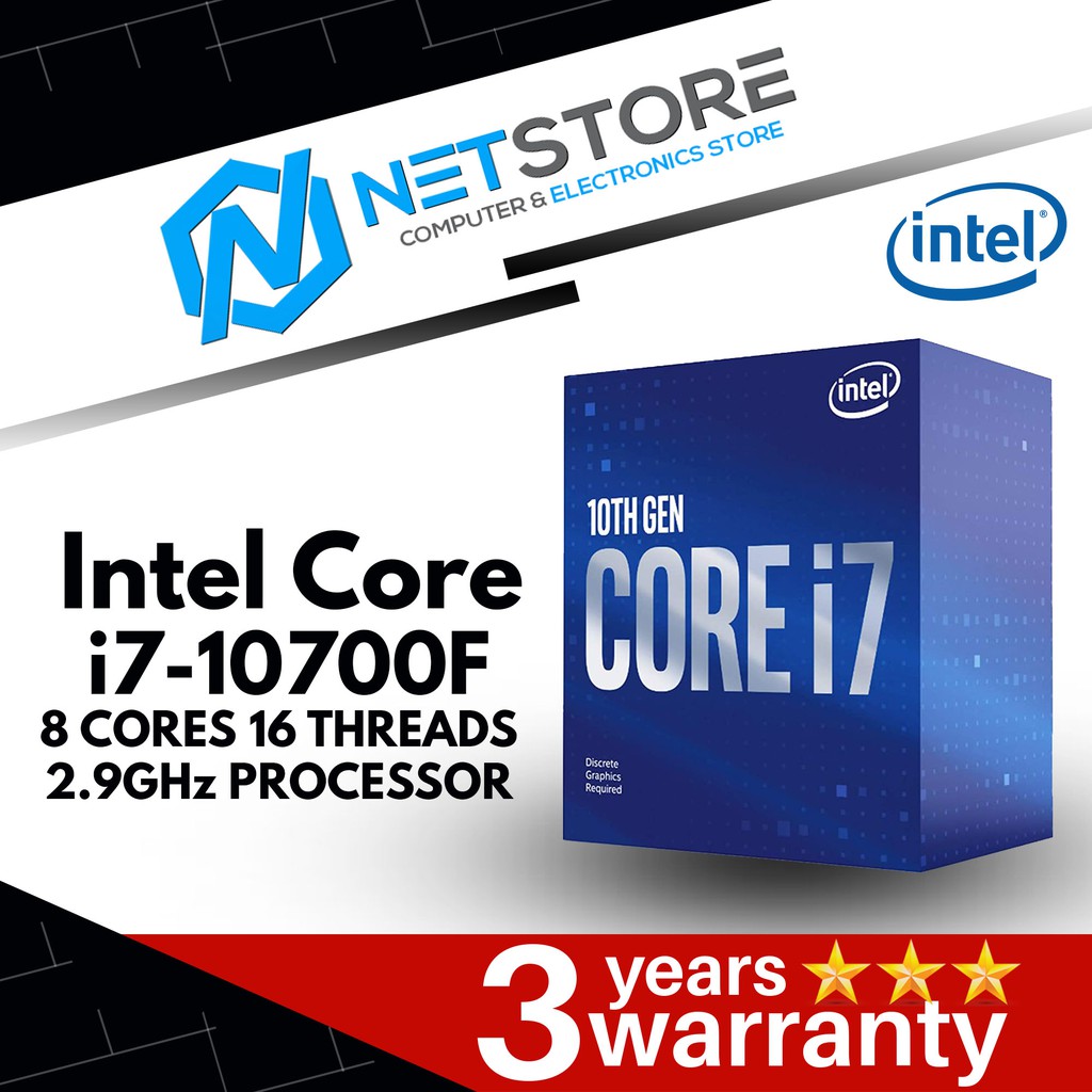 INTEL CORE i7-10700F 2.9GHz PROCESSOR - 8 CORES 16 THREADS (16M CACHE ...