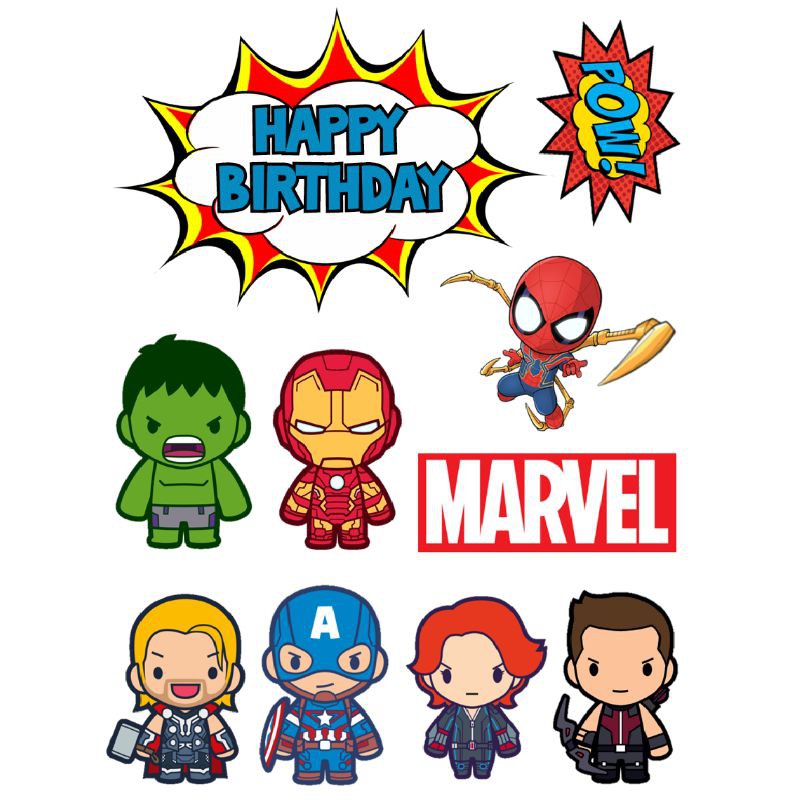 Marvel Avengers Cartoon Topper Cake | Shopee Malaysia