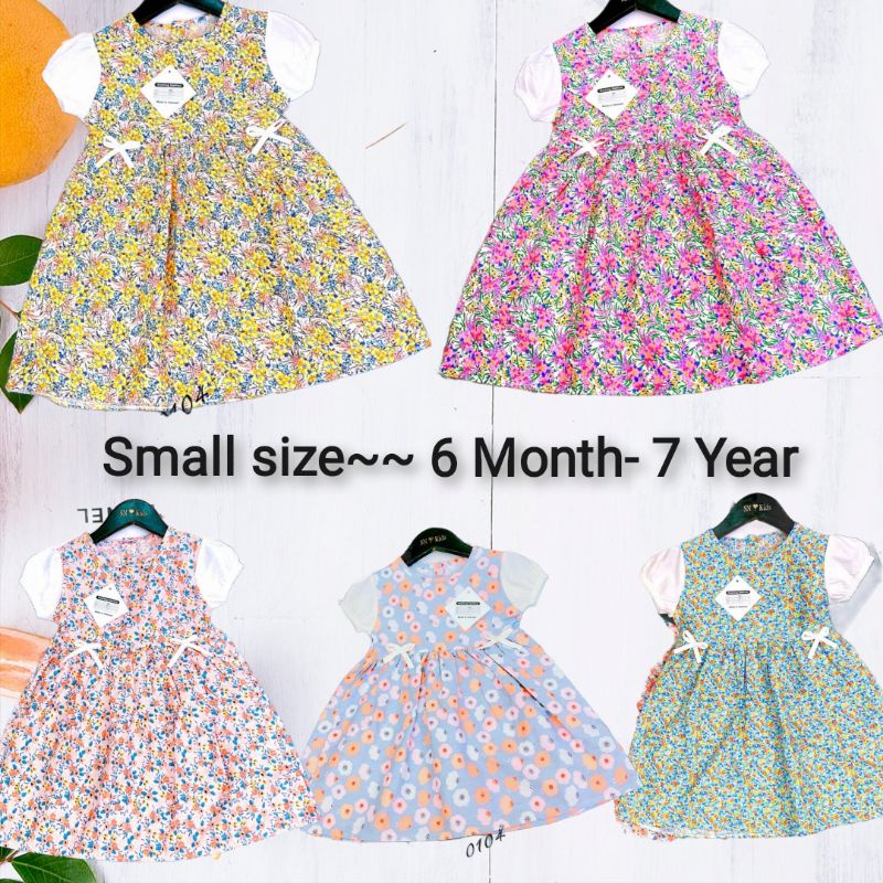 Dress Raya Baby Budak Perempuan Bunga Lengan Pendek Exclusive English Cotton Murah Shopee Malaysia