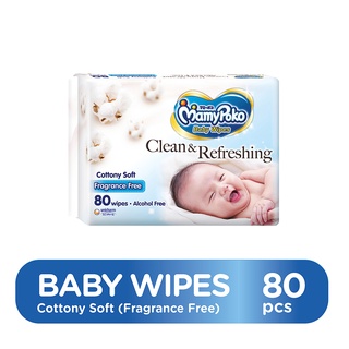 Image of MamyPoko Baby Wipes Cottony Soft Non-Fragrance (80 Pcs/160 Pcs)