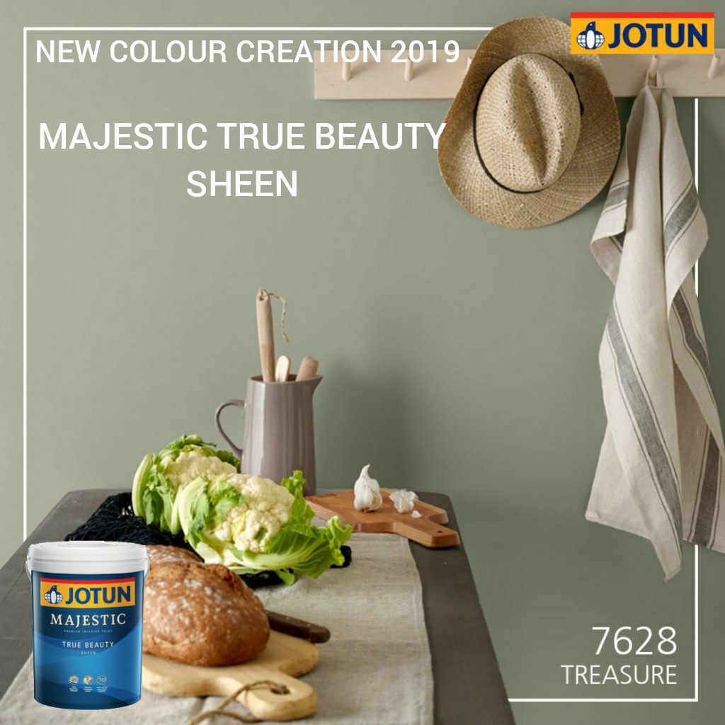 JOTUN MAJESTIC TRUE BEAUTY SHEEN (5L) 7628 TREASURE (NEW COLOUR CREATION 2019)