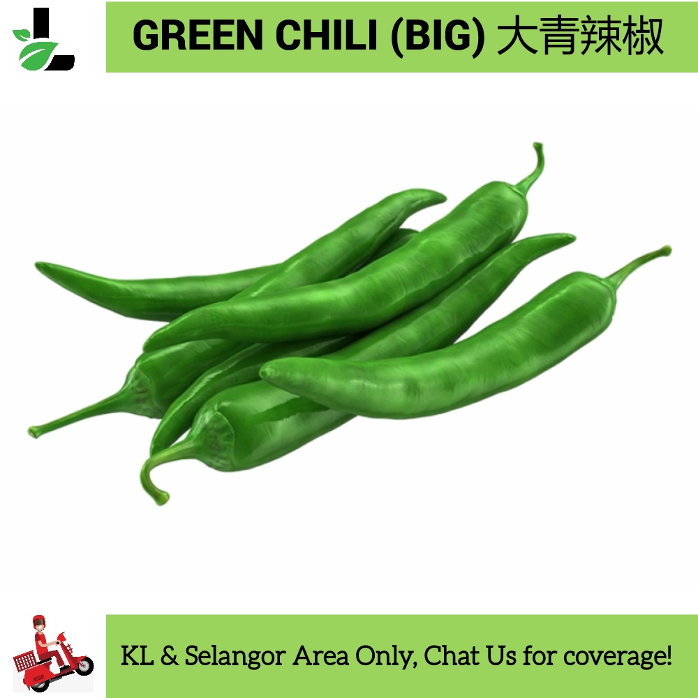 Buy Green Chili Big 100gr 大青辣椒 Cili Hijau Besar Fresh Vegetables Seetracker Malaysia