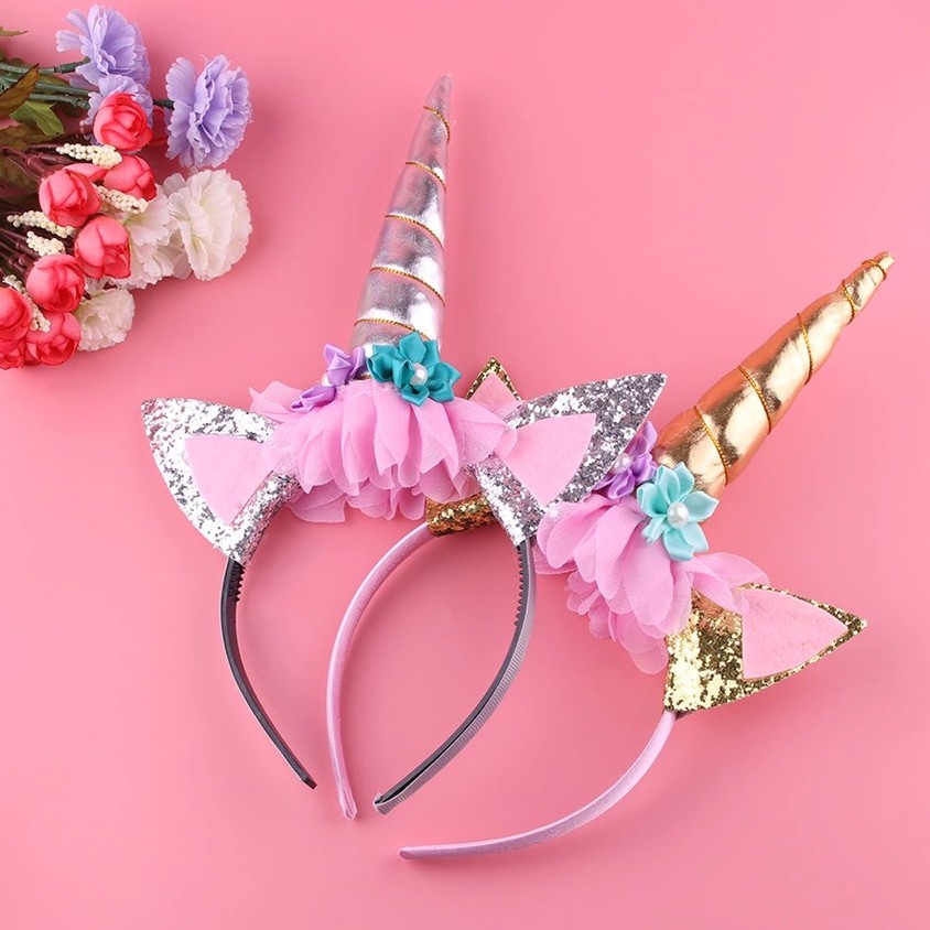 Unicorn hair band kids hairpin cute gift Mickey hair accessories ...