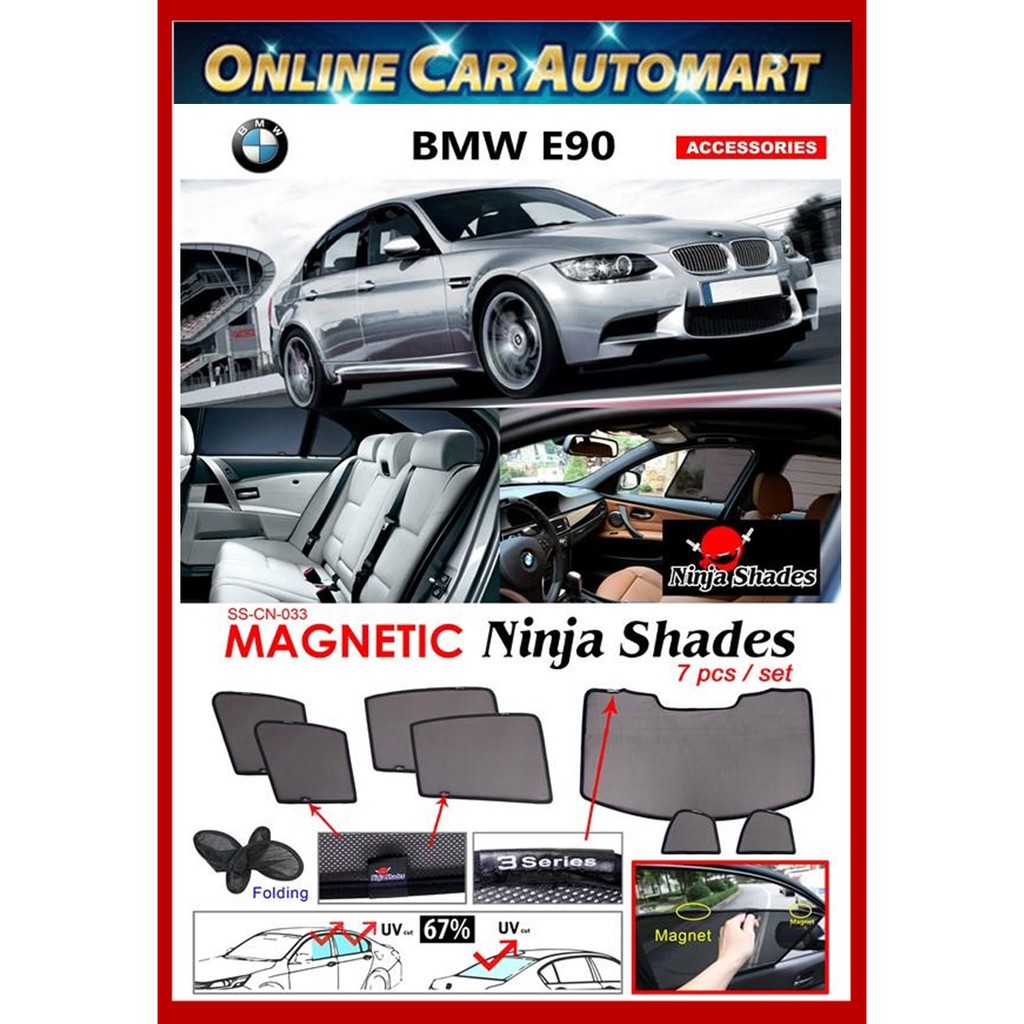 BMW E90 2004-2011 Magnetic Ninja Sun Shade Sunshade (7PCS)