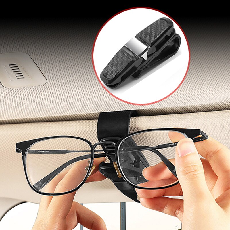 1 Pcs Truck SUV MPV Car Sun Visor Glasses Clip Sunglass Frame Box Sunglass Fixing Clip Glasses Ticket Card Clip Auto Accessories