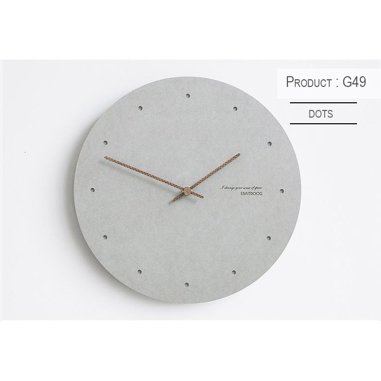 29cm Round Nordic Decorative Grey Wall Clock Modern  Design 