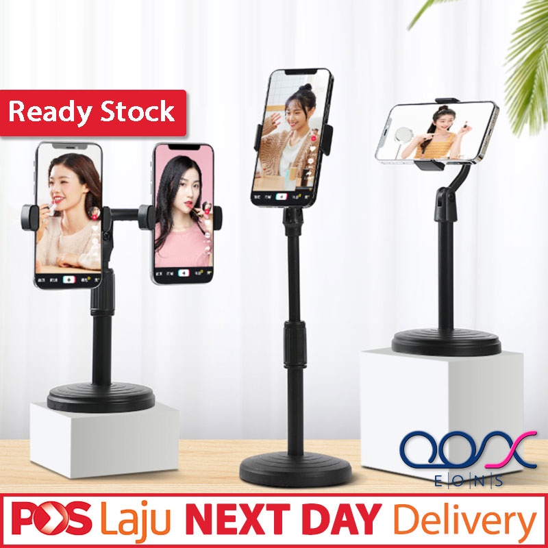 Stable Smartphone Desktop Stand Portable Live Video Fast Hand Phone Clip Head 270 Adjustable Angle Reading Studying