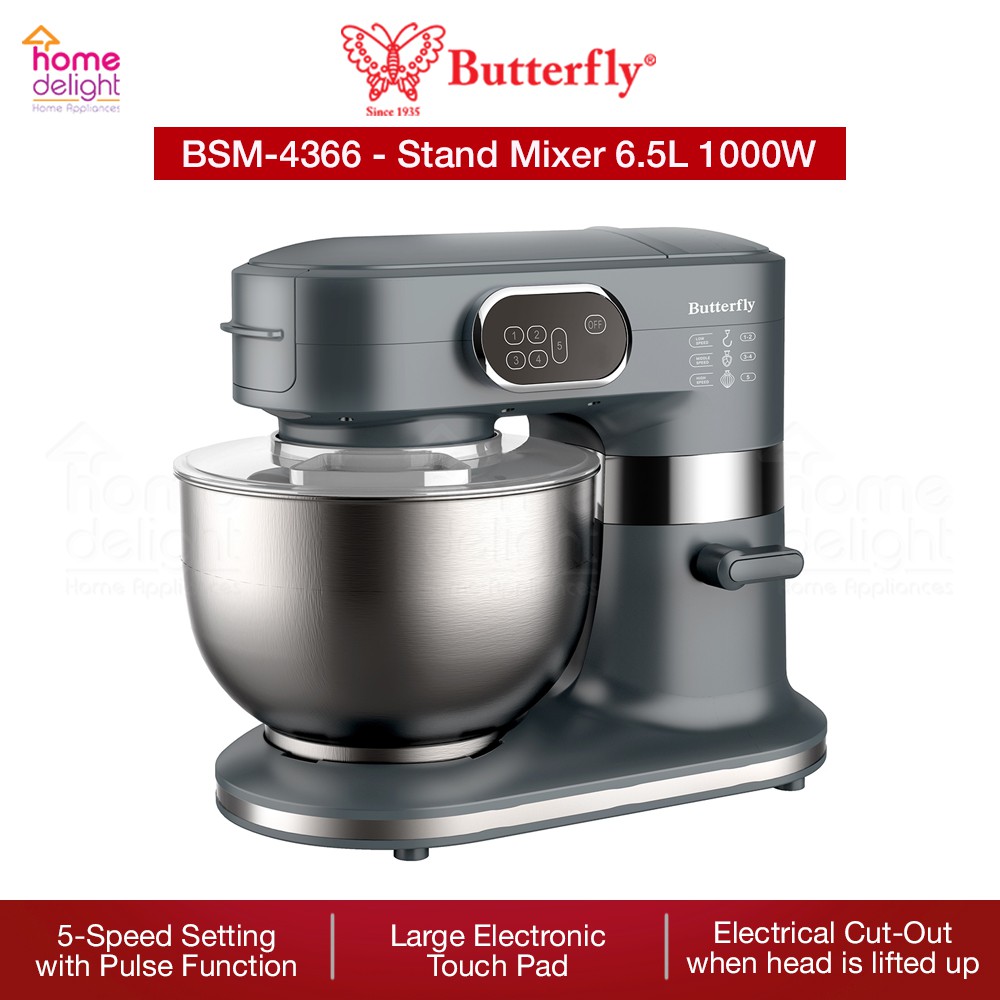 Butterfly Stand Mixer 1000W 6.5L [ BSM4366 \ BSM4366 ] [ Replacing BSM