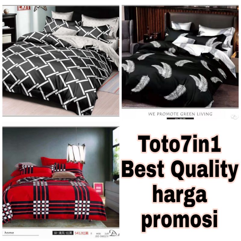 7 In 1 Comforter Set Queen Size/ Toto 7in1 Harga Murah | Shopee Malaysia