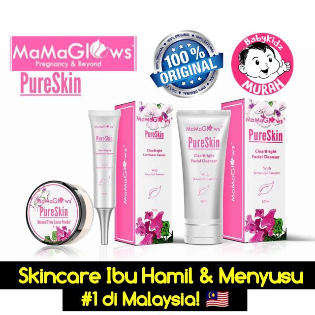 Offer Mamaglows Pureskin Set Skincare Ibu Hamil Menyusu 1 Di Malaysia Shopee Malaysia