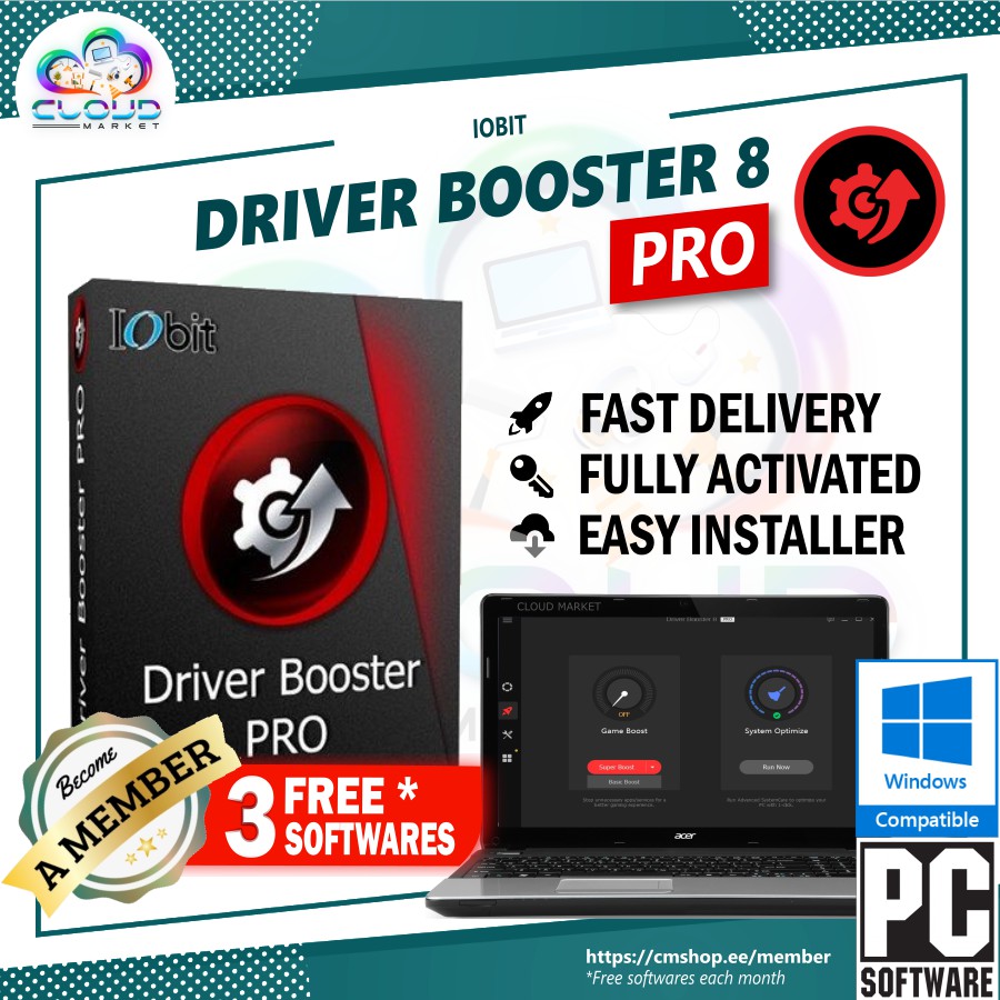 ☁️ Iobit Driver Booster 8 Pro | CMSHOP.EE | Shopee Malaysia